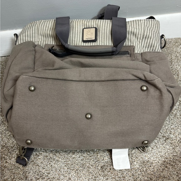 ERGOBABY The Coffee Run Tote Backpack Baby Diaper Bag Grey Unisex - Picture 4 of 10